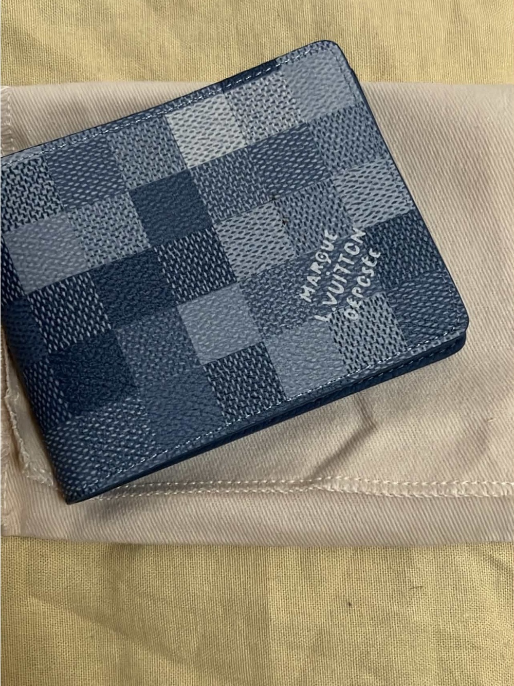 Louis Vuitton Damier Graphite Canvas Men's Wallet - Dark Blue/Gray